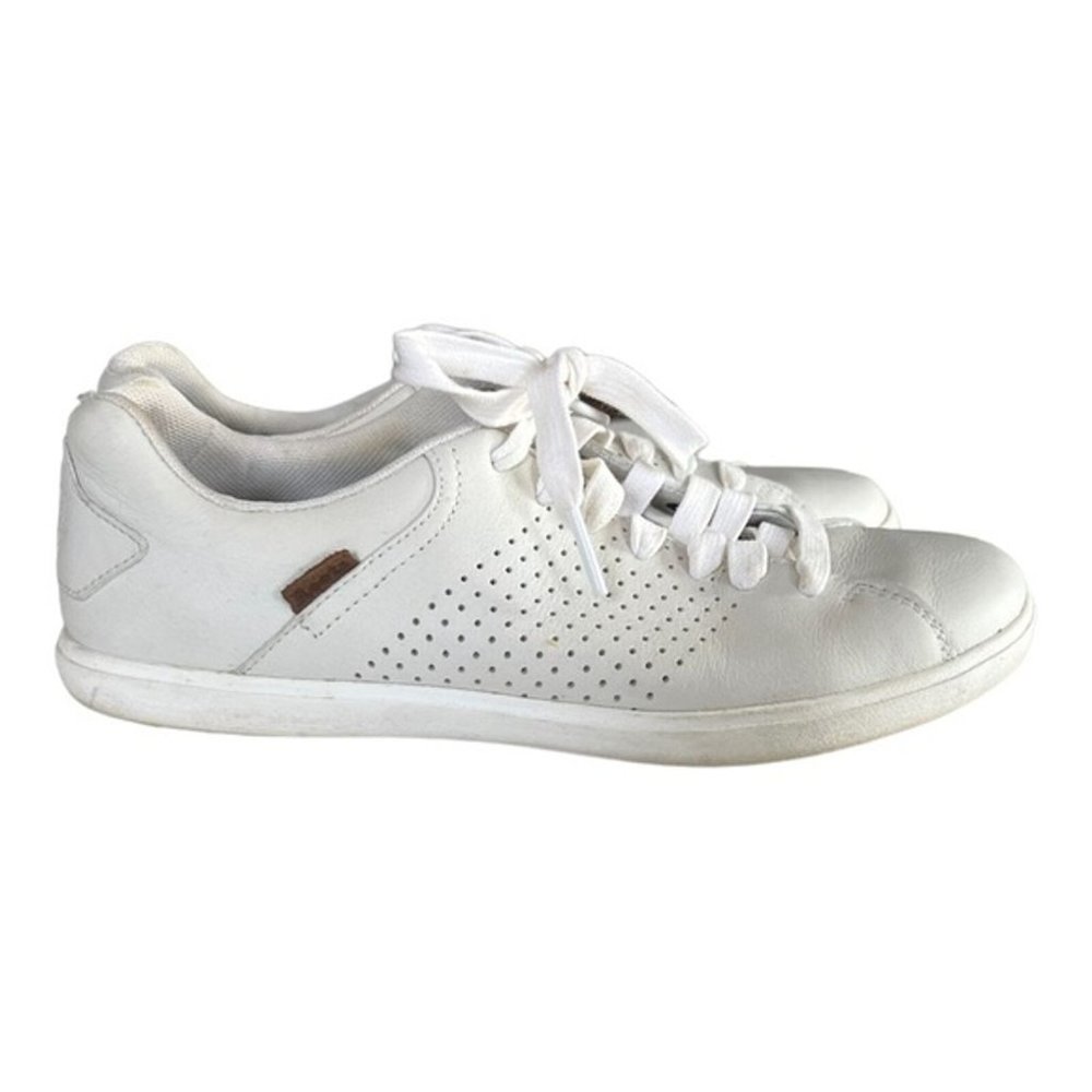 Roots Women's Sneakers Size 5.5 Light‎ Gray Low Top Lace Up Leather Tennis Shoe